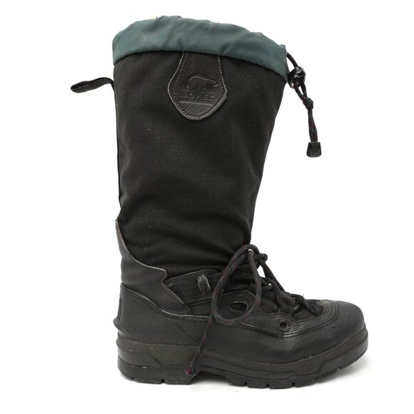 Vintage Sorel Snowfox TR Lined Winter Boots Leather Rubber Kaufman Canada Black - Picture 3 of 16